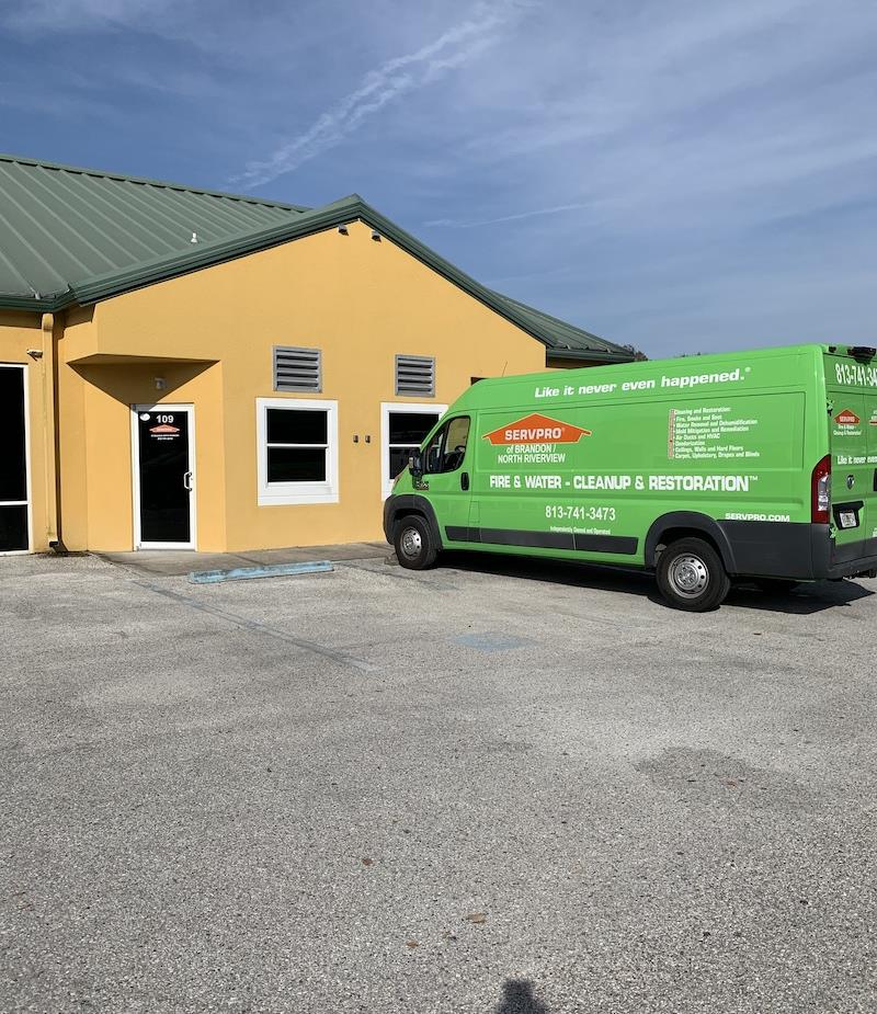 SERVPRO vehicle at the office