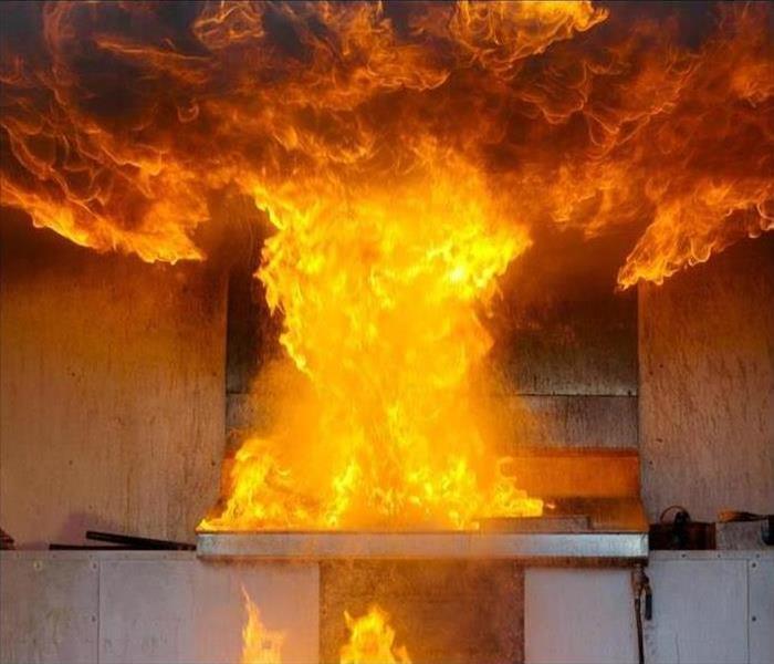 blaze on stove in kitchen